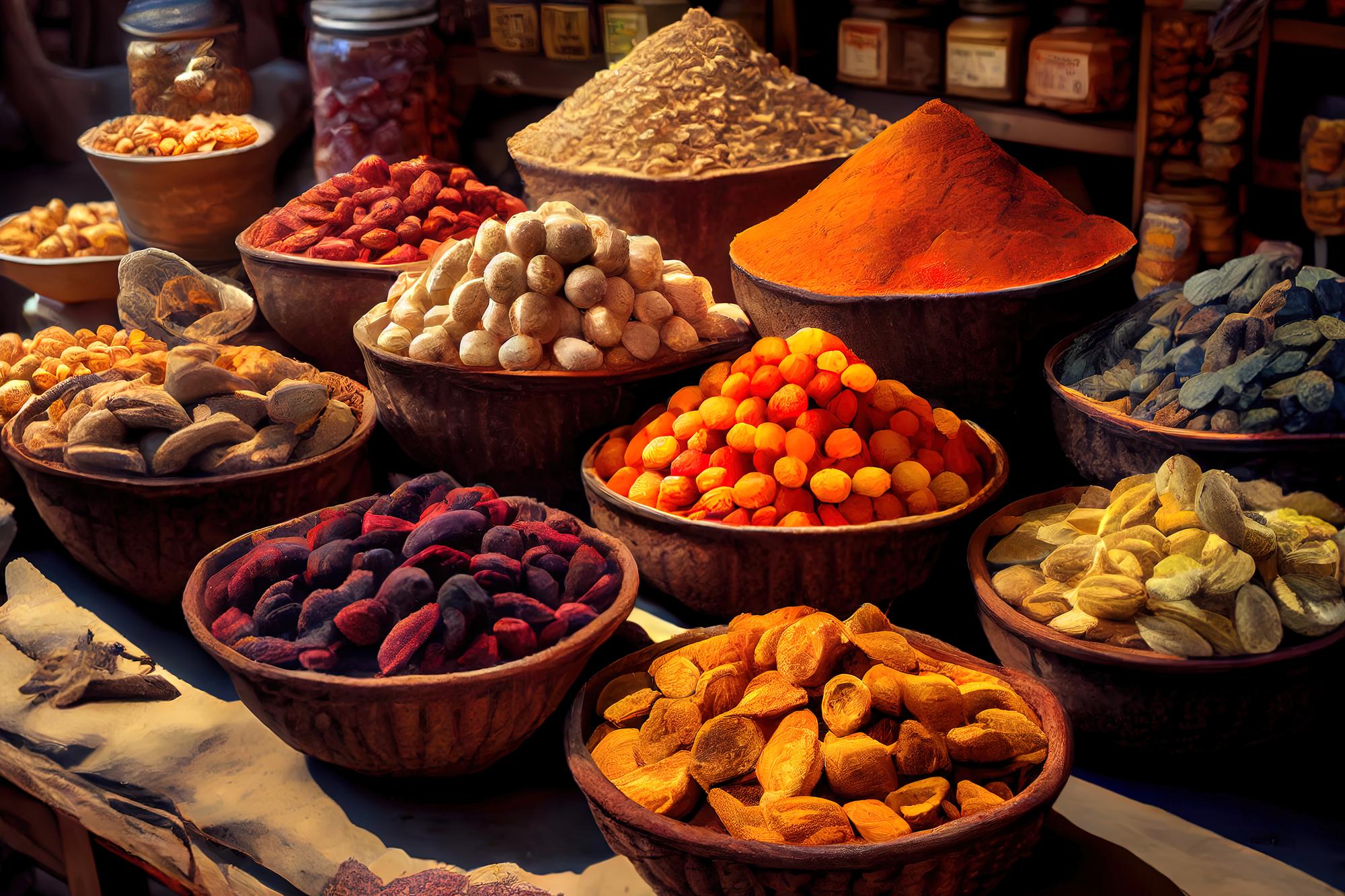 Sắc màu rực rỡ tại chợ gia vị Spice Souk Dubai