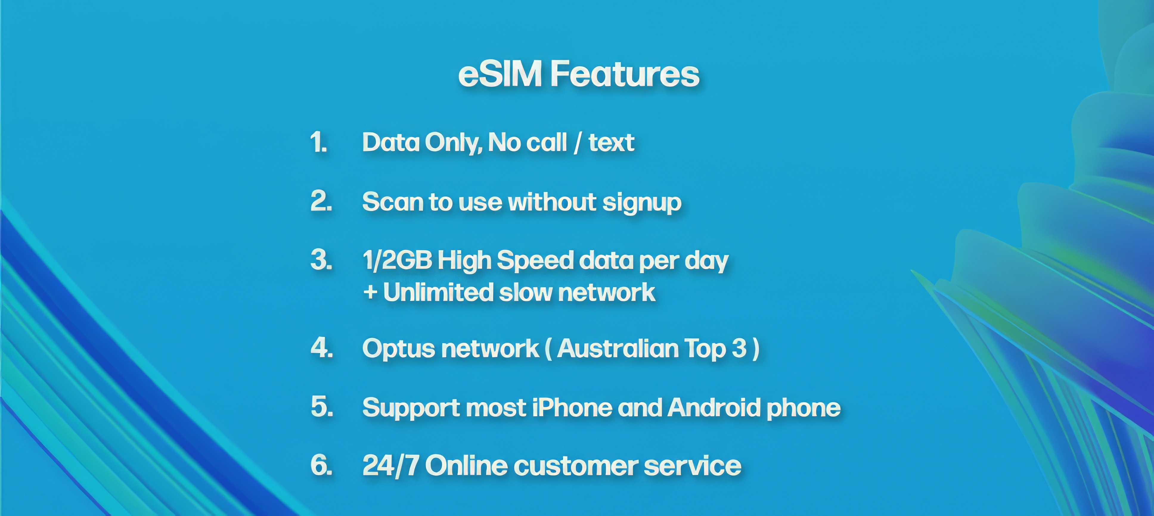 Thẻ ESIM dữ liệu Úc ｜Nhà mạng CMHK 2
